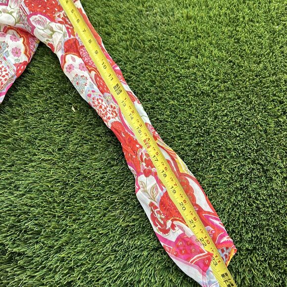 Manuel Canovas Womens Long Sleeve V Neck Floral Shift Dress 100% Silk 8 10 - Picture 15 of 16